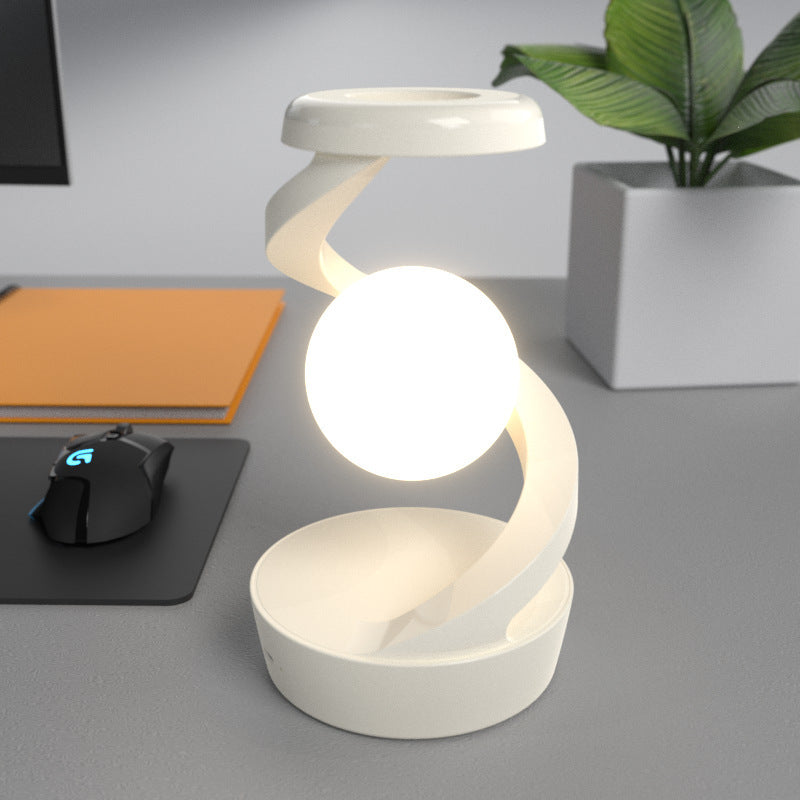 Rotating Moon Lamp With Wireless Charging