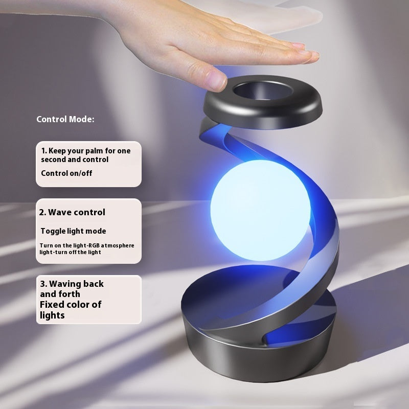 Rotating Moon Lamp With Wireless Charging