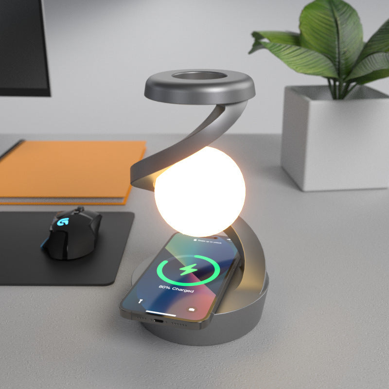 Rotating Moon Lamp With Wireless Charging