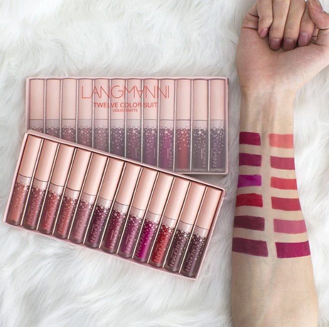 LANGMANNI Matte Long Lasting  Velvet Waterproof Lipstick Set